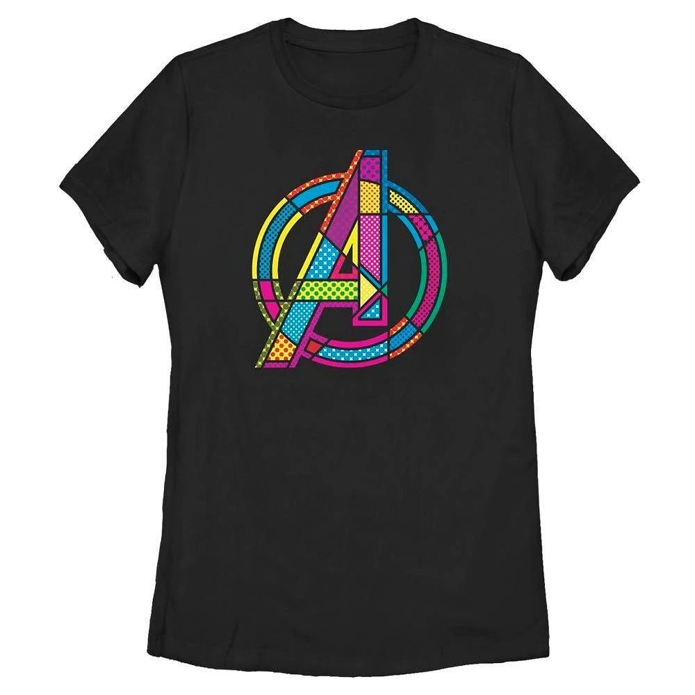 Marvel Avengers Pop Art Logo Womens T-Shirt