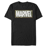 Marvel Camo Brick Logo Mens T-Shirt