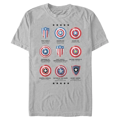 Marvel Captain America Shield Chart Unisex T-Shirt