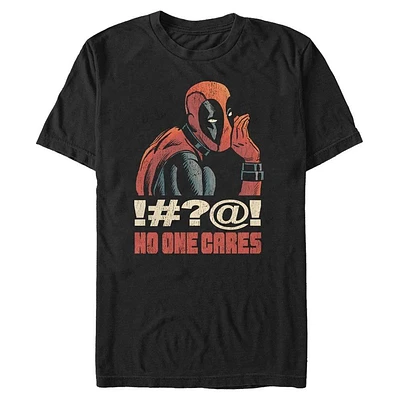 Marvel Deadpool No One Cares Mens T-Shirt