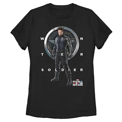 Marvel The Falcon and the Winter Soldier Bucky Poster Womens T-Shirt