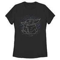 Star Wars The Mandalorian Grogu Constellation Womens T-Shirt