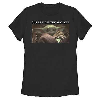 Star Wars The Mandalorian Grogu Cutest in the Galaxy Womens T-Shirt
