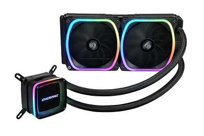 Enermax AQUAFUSION 240 Addressable RGB All in One CPU Liquid Cooler Dual Chamber Water Block Fans