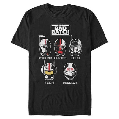 Star Wars The Bad Batch Helmets Mens T-Shirt