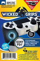 WickedGrips Pro Edition Controller Grips for Sony DualShock PlayStation 4 Controller Combo Pack