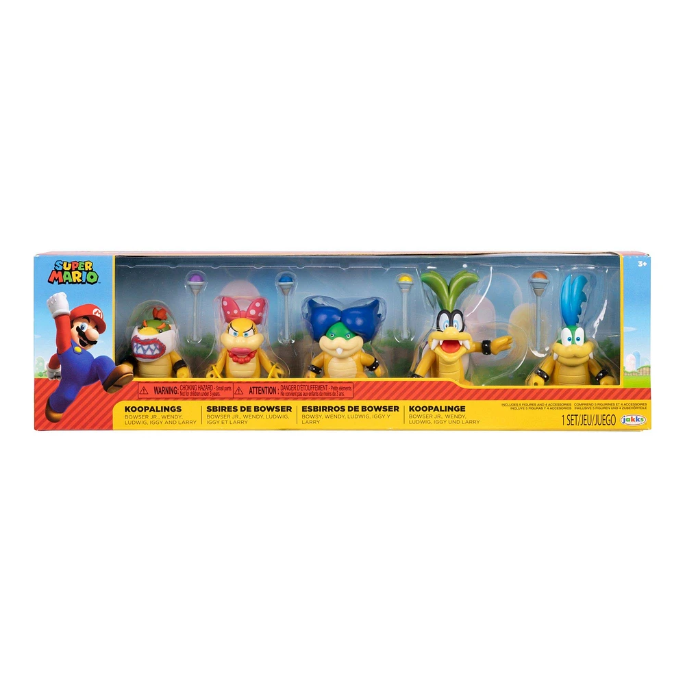 Jakks Pacific Super Mario Koopalings 2.5-in Action Figure Set 5-Pack