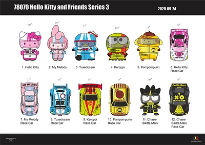Hello Kitty and Friends 3D Foam Character Series 3 Bag Clip Blind Bag