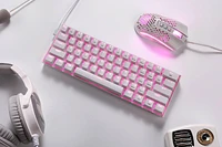 Redragon K630 Pink Backlit Brown Switch Mechanical Wired Gaming Keyboard