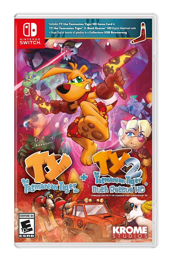 TY the Tasmanian Tiger HD and TY the Tasmanian Tiger 2: Bush Rescue HD Bundle - Nintendo Switch