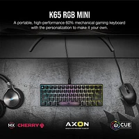 CORSAIR K65 RGB MINI 60% Mechanical Wired Gaming Keyboard Cherry MX Speed