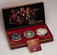 Iron Man Arc Reactor Magnetic Replica Pin Set Collector Box 1 of 2