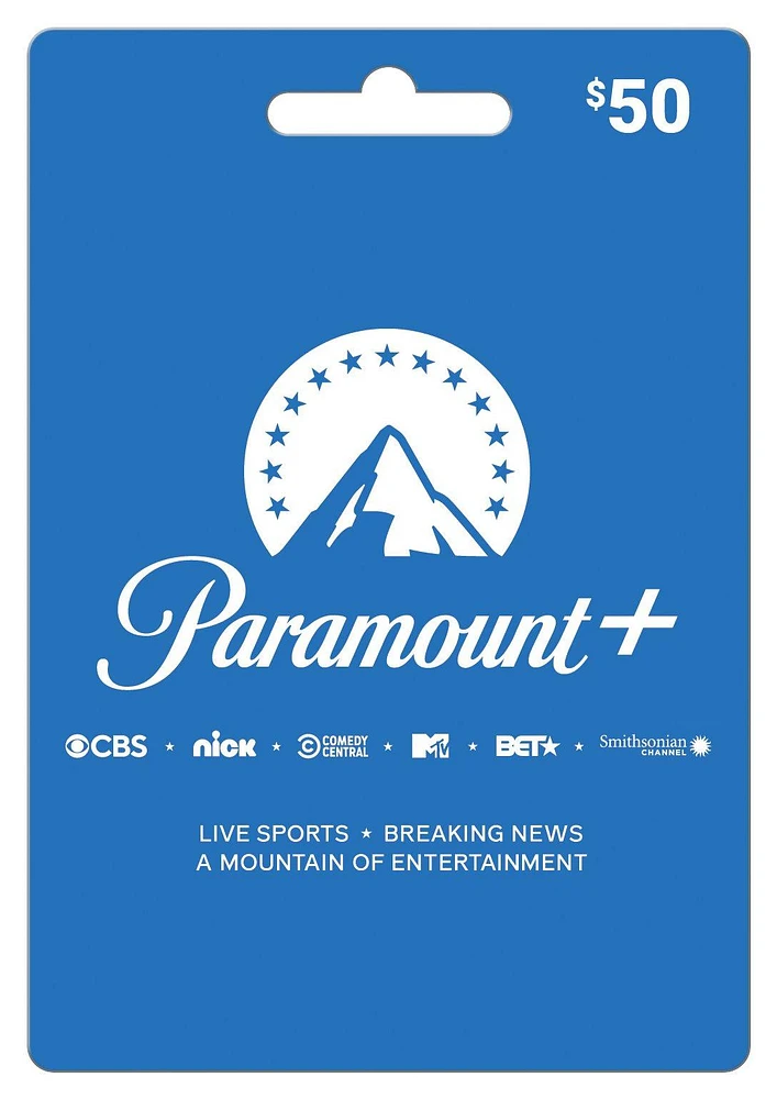 Paramount Plus Gift Card
