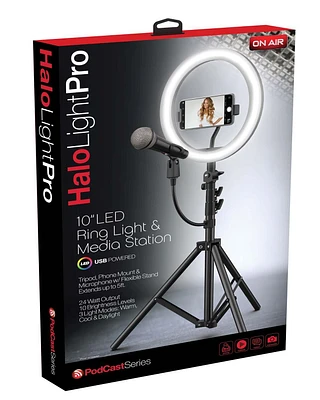 Tzumi On Air Light Pro 10-In LED Ring Light with Tripod for Smartphones