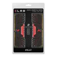 PNY XLR8 Gaming 32GB (2x16GB) DDR4 3200MHz Desktop Memory Kit 3600MHz