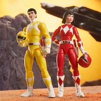 Hasbro Power Rangers Lightning Collection Mighty Morphin Red Ranger Trini and Yellow Ranger Jason GameStop Exclusive