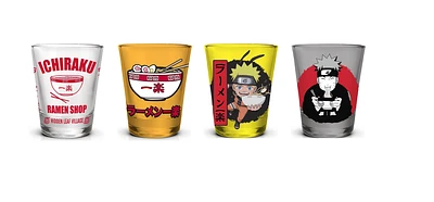 Naruto Ichiraku Ramen Themed Shot Glasses 4-Pack