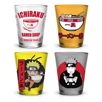 Naruto Ichiraku Ramen Themed Shot Glasses 4-Pack