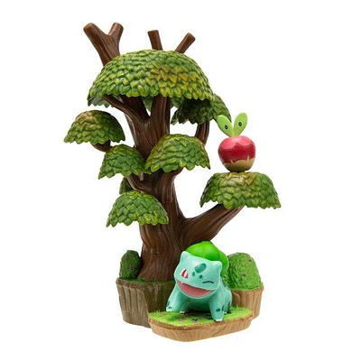 Jazwares Pokemon Select Forest Environment Play Set with Bulbasaur and Applin