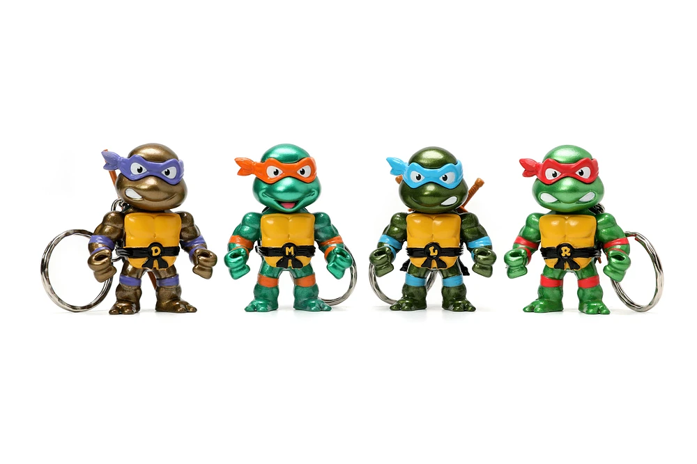 Jada Toys Teenage Mutant Ninja Turtles 2.5-in Metalfigs Keychain 4-Pack GameStop Exclusive