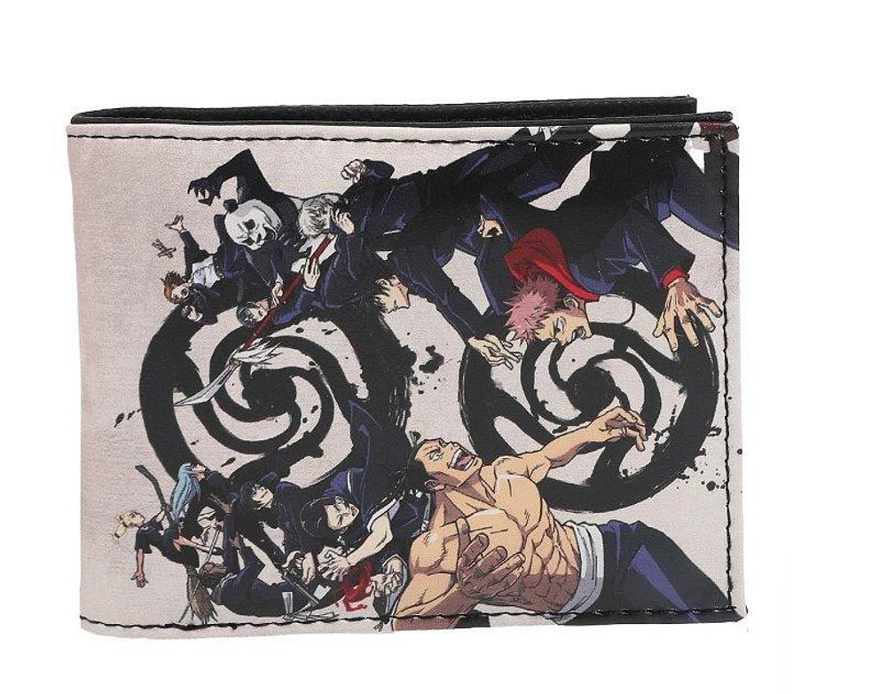 Jujutsu Kaisen Rubber Badge and Digital Print and PU Bifold Wallet