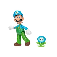 Jakks Pacific Super Mario Ice Luigi with Ice Flower 4-In Action Figure