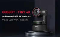 OBSBOT Tiny 4K AI-Powered PTZ Webcam