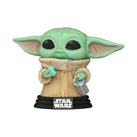 Funko POP! And Tee: Star Wars: The Mandalorian Grogu with Cookie Special Edition Bobblehead and Unisex T-Shirt