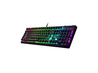 Razer BlackWidow V4 X Wired Mechanical Gaming Keyboard with Green Mechanical Switches - Black