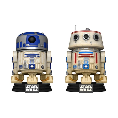 Funko POP! Star Wars Celebration 2023 R2-D2 and R5-D4 Vinyl Bobblehead Set 2-Pack 2023 Galactic Convention Exclusive