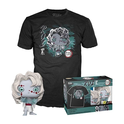 Funko POP! and Tee: Demon Slayer: Kimetsu no Yaiba Rui Glow-in-the-Dark-Vinyl Figure and Unisex T-Shirt GameStop Exclusive