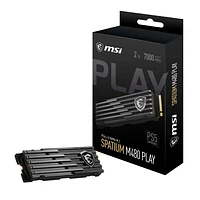 MSI SPATIUM M480 PCIe 4.0 NVMe M.2 PLAY 2TB Internal SSD SM480N2TBP for PlayStation 5