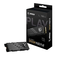 MSI SPATIUM M480 PCIe 4.0 NVMe M.2 1TB PLAY Internal SSD SM480N2TBP for PlayStation 5