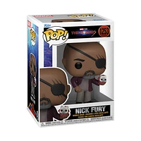 Funko POP! Marvel Studios' The Marvels Nick Fury with Flerkitten 3.75-in Vinyl Bobblehead