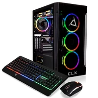 CLX SET Gaming Desktop LQ AMD Ryzen 5 7600X 16GB DDR5  RTX 3070 8GB Graphics 500GB SSD 4TB HDD WiFi