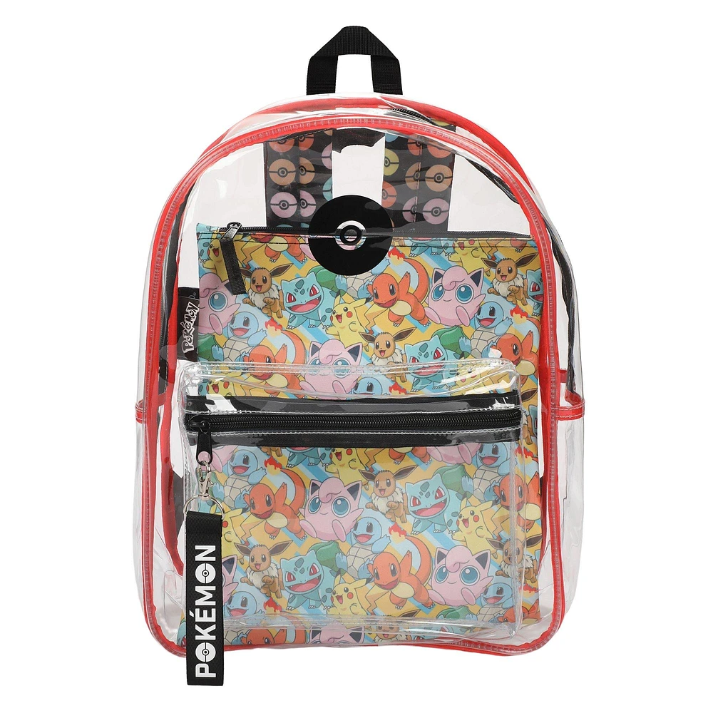 Pikachu, Charizard and Mewtwo Backpack 5-Piece Set