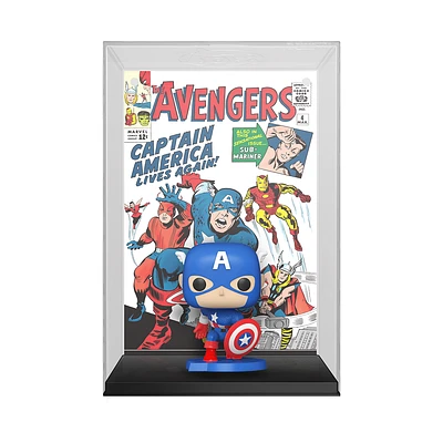 Funko POP! Comic Covers: Marvel Avengers Captain America 3.7-in Vinyl Bobblehead