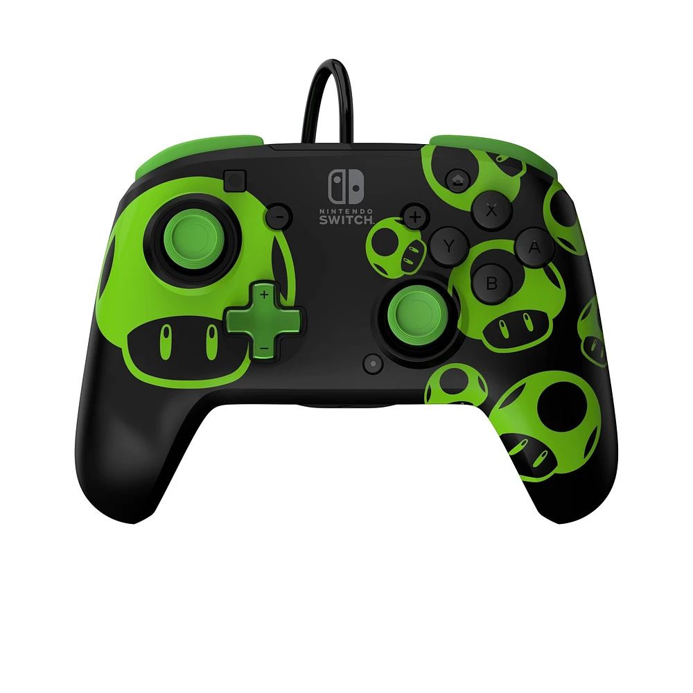 PDP REMATCH 1-Up Glow-in-the-Dark Wired Controller for Nintendo Switch