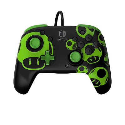 PDP REMATCH 1-Up Glow-in-the-Dark Wired Controller for Nintendo Switch