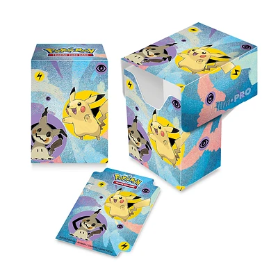 Pikachu and Mimikyu Trading Card Game Full View Deck Box