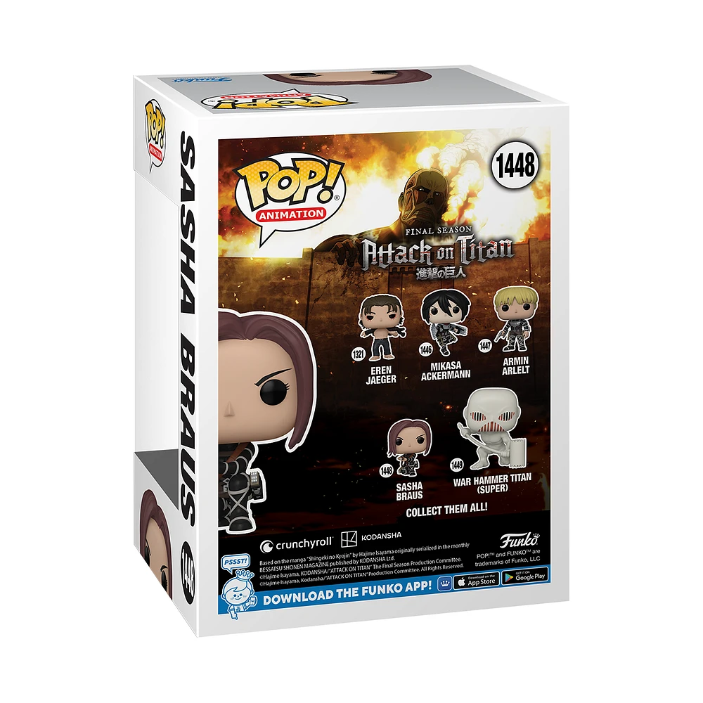 Funko POP! Animation: Attack on Titan Sasha Braus 3.75-in Vinyl Figure |  The Market Place