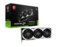 MSI GeForce RTX 4070 Ti VENTUS 3X OC GPU 12GB GDDR6X PCI Express 4.0 RGB Triple Fan DLSSS 3 Graphics Card G407TV3X12C