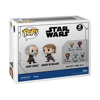 Funko POP! Star Wars: Clone Wars Count Dooku and Anakin Skywalker Vinyl Bobblehead 2-Pack GameStop Exclusive