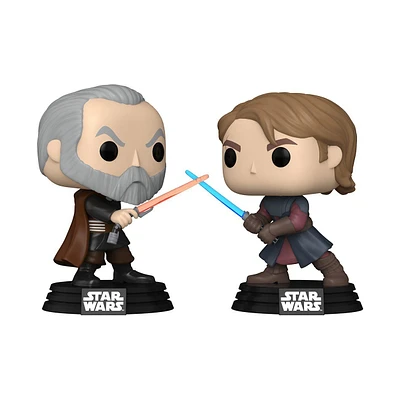 Funko POP! Star Wars: Clone Wars Count Dooku and Anakin Skywalker Vinyl Bobblehead 2-Pack GameStop Exclusive