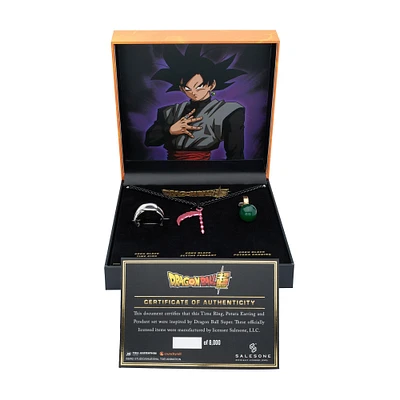 Dragon Ball Super Goku Black Necklace, Potara Earrings, and Time Ring Set GameStop Exclusive