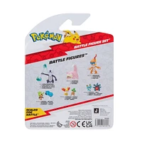 Jazwares Pokemon Battle Figure Set 3-Pack (Morpeko (Full-Belly Mode), Bulbasaur, Raboot)