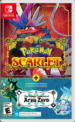 Pokemon Scarlet and The Hidden Treasure of Area Zero DLC Bundle - Nintendo Switch