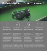 SteelSeries Arctis Nova 1X Lightweight Wired Gaming Headset for Xbox, PlayStation, Switch, and PC