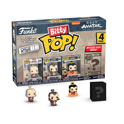 Funko Bitty POP! Avatar: The Last Airbender Vinyl Figure Set 4-Pack (Iroh, Admiral Zhao, Firelord Ozai, and Mystery Pop!)