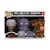 Funko POP! Dungeons and Dragons Vecna, Mind Flayer, Demogorgon Vinyl Figure 3-Pack GameStop Exclusive